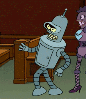 this is animated gif of a dancing robot
